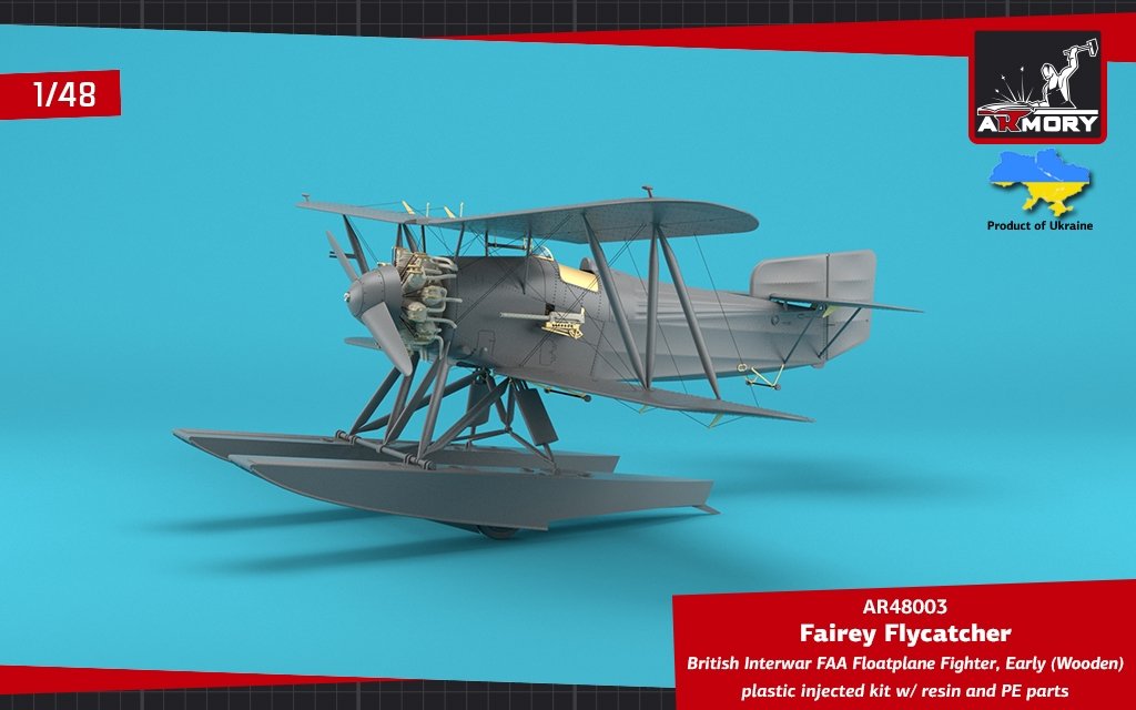 Armory Models 48003 Fairey Flycatcher British FAA Inter-War Floatplane Fighter, on Wooden Floats 1/48 – immagine 14