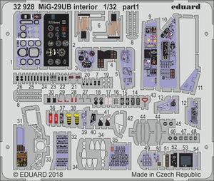 Eduard 32928 MiG-29UB interior TRUMPETER 1/32 – immagine 2
