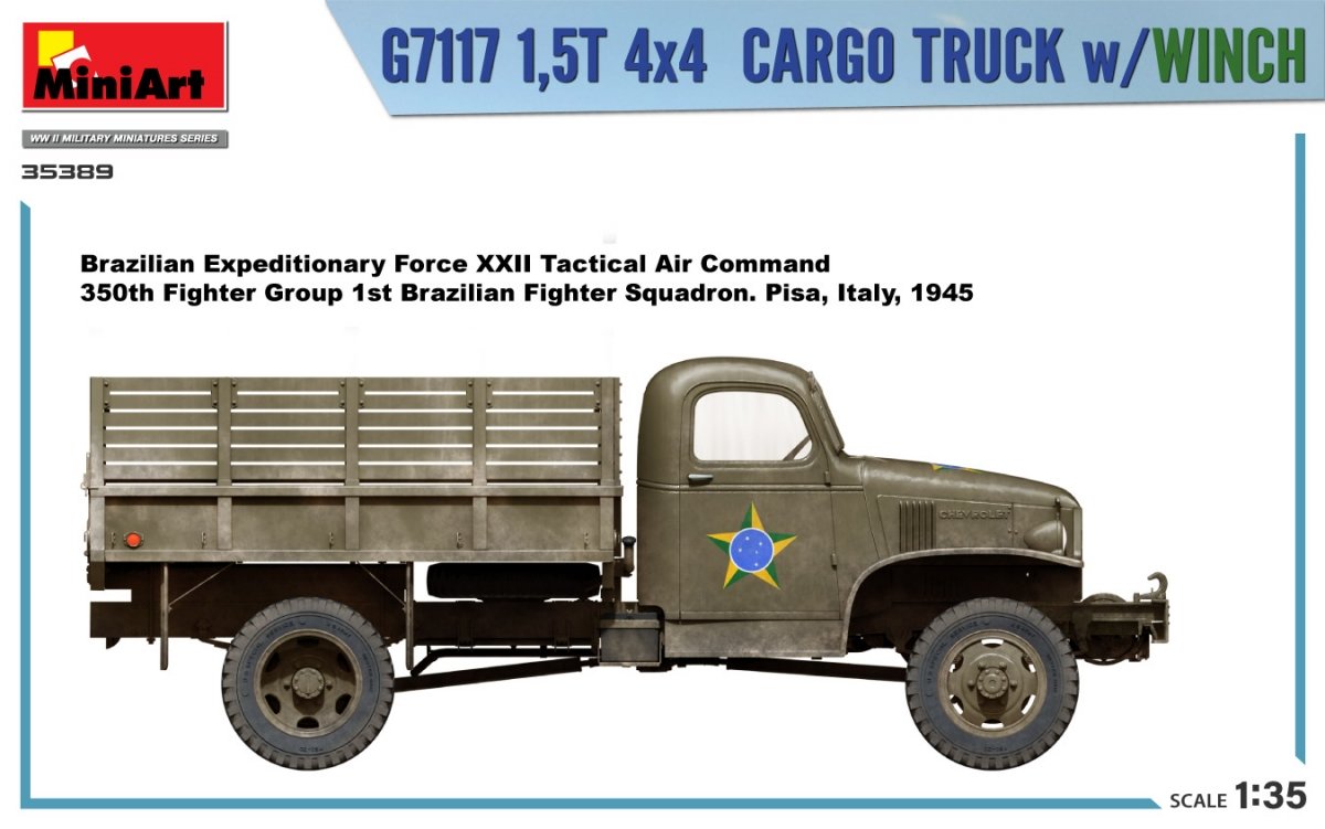 MiniArt 35389 G7117 1,5T 4×4 CARGO TRUCK w/WINCH 1/35 – Bild 7