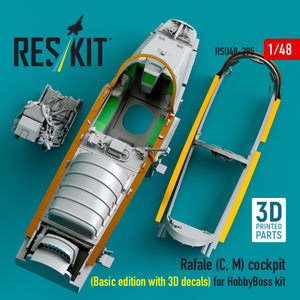 RESKIT RSU48-0295 Rafale (C, M) cockpit (Basic edition with 3D decals) for HobbyBoss kit (3D printed) 1/48 – Bild 4