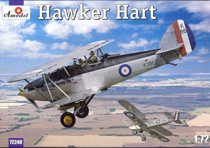 A-Model 72240 British bi-plane fighter Hawker Hart 1/72