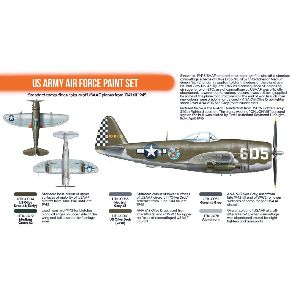 Hataka HTK-CS04.2 US Army Air Force paint set (6x17ml) – image 2
