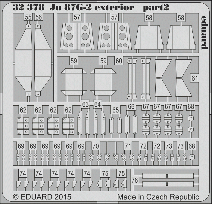 Eduard 32378 Ju 87G-2 extérieur 1/32 TRUMPETER