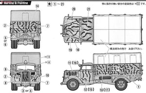 Fujimi 722276 Camion militaire allemand Opel Blitz 3t camouflé 1/72 – image 4