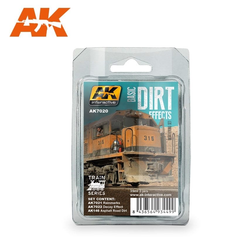 AK Interactive AK7020 KIT DE VIEILLISSEMENT EFFETS DE SALETÉ DE BASE