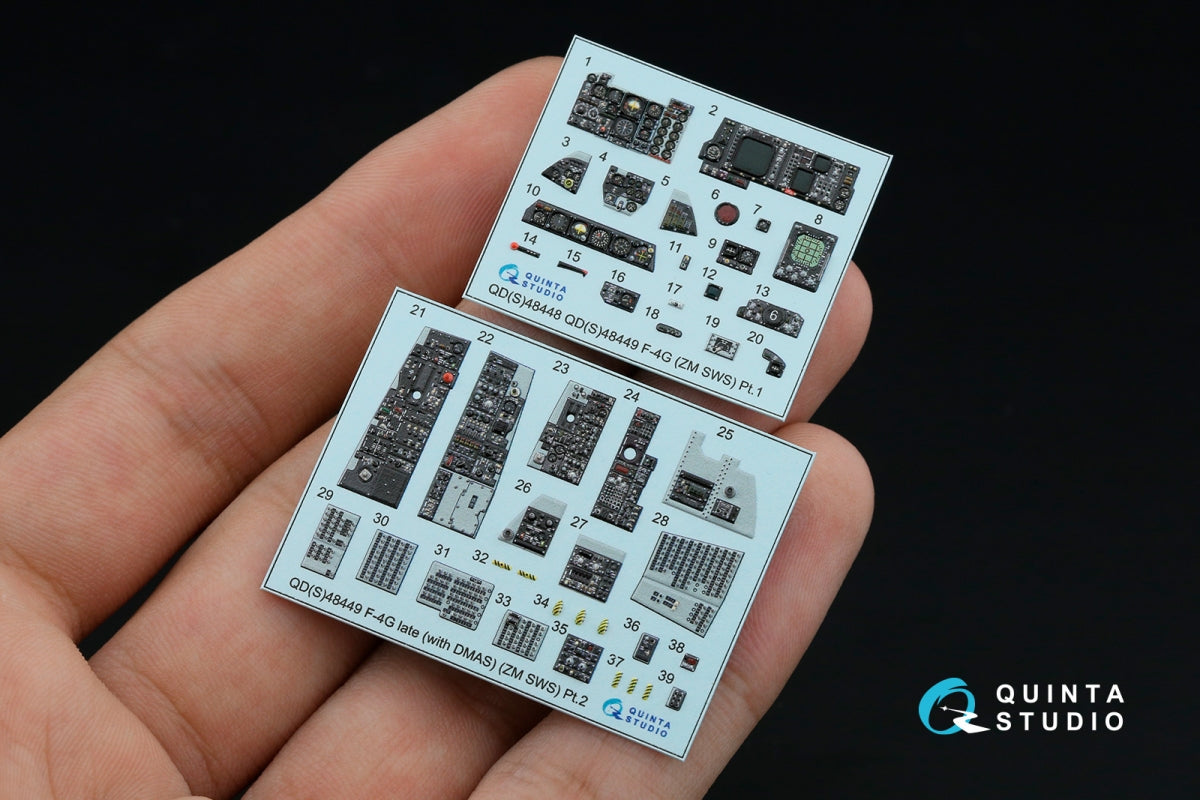 Quinta Studio QD+48449 F-4G late 3D-Printed &amp;amp; coloured Interior on decal paper (Zoukei Mura SWS) (with 3D-printed resin parts) 1/48 – imagen 4