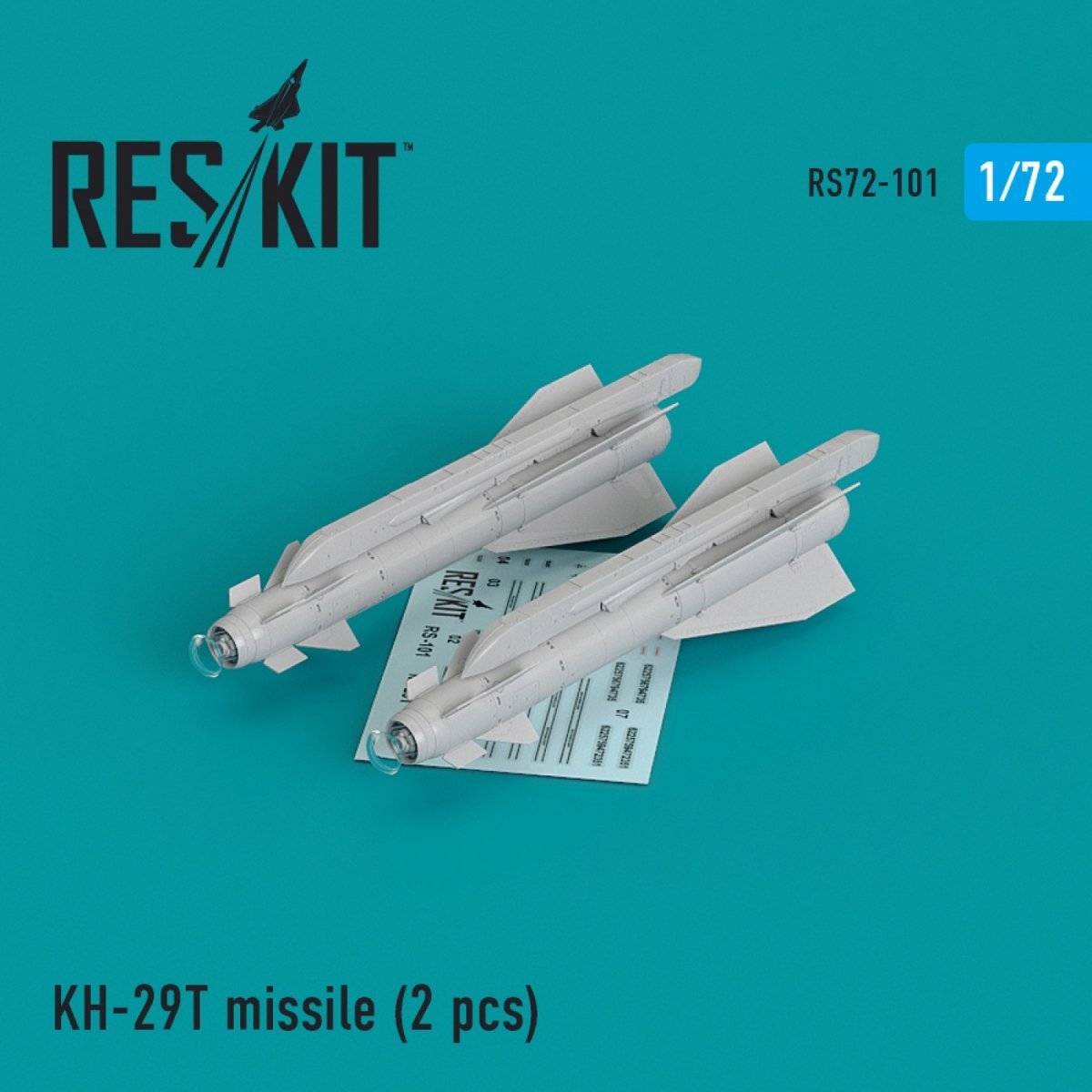 RESKIT RS72-0101 KH-29T (AS-14B &amp;#39;KEDGE) MISSILES (2 PCS) 1/72
