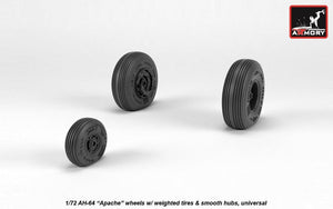 Roues Armory Models AW72335 AH-64 Apache avec pneus lestés, moyeux lisses 1/72 – image 2