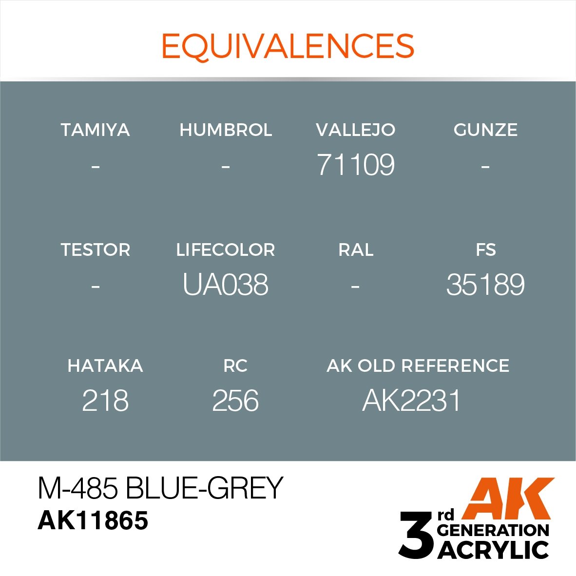 AK Interactive AK11865 M-485 BLUE-GREY – AIR 17 ml – immagine 3