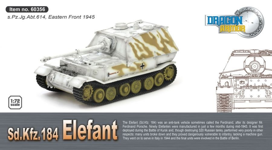 Dragon 60356 Elefant s.Pz.Jg.Abt.614 Pologne 1944 1/72