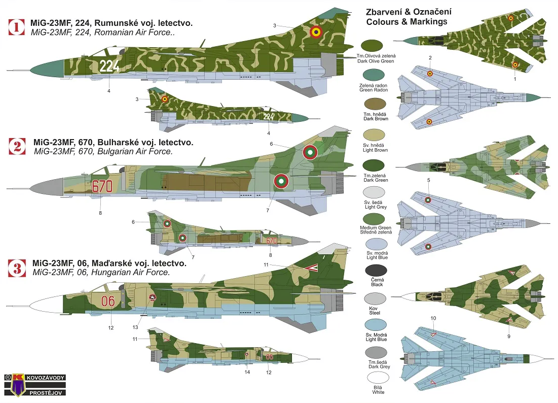 Kovozavody Prostejov KPM0287 MiG-23MF &amp;quot;Floggers danubiens&amp;quot; 1/72 – image 2