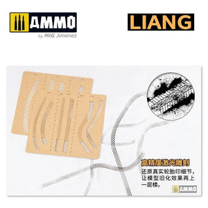 Liang 0011 Tire Tracks Effects Airbrush Stencils B – Bild 3