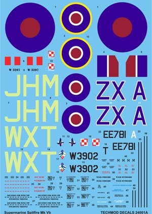 Techmod 24001 - Supermarine Spitfire Mk VB 1/24
