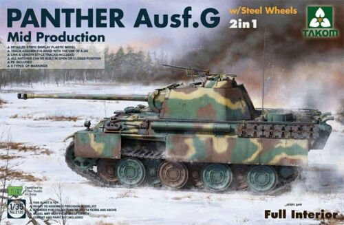 Takom 2120 Panther G Mid Production avec roues en acier 2 en 1 1/35