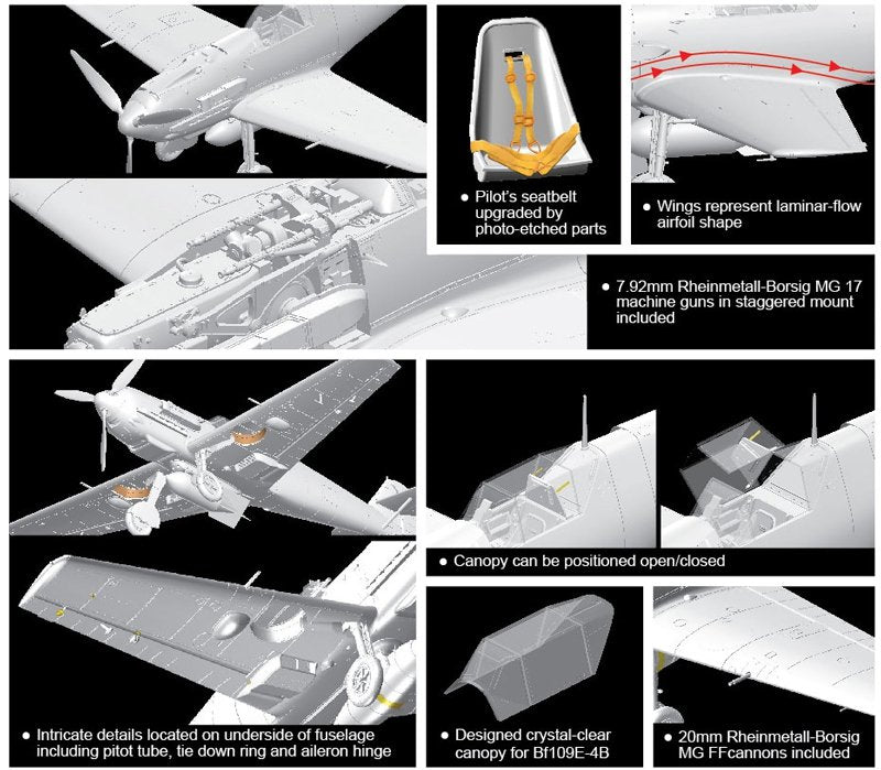 Dragon 3225 Bf-109E-4/B 1/32 – imagen 3