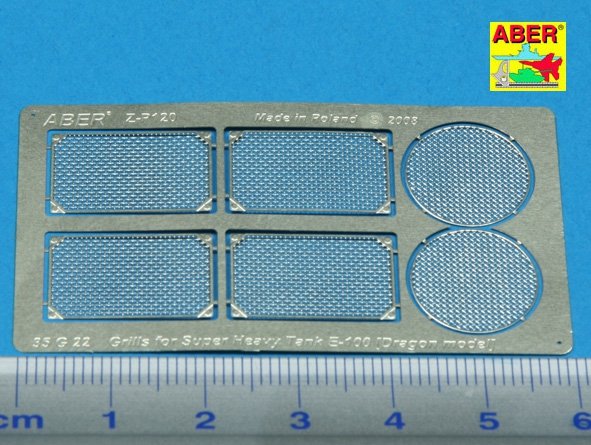 Aber 35G22 Grilles for german super heavy tank E-100 1/35 – imagen 2