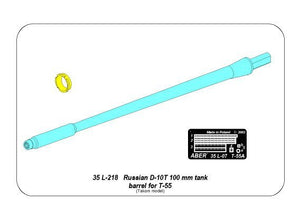 Aber 35L-218 Russian D-10T 100mm tank barrel for T-54/T-55 for TAKOM model 1/35 – immagine 6