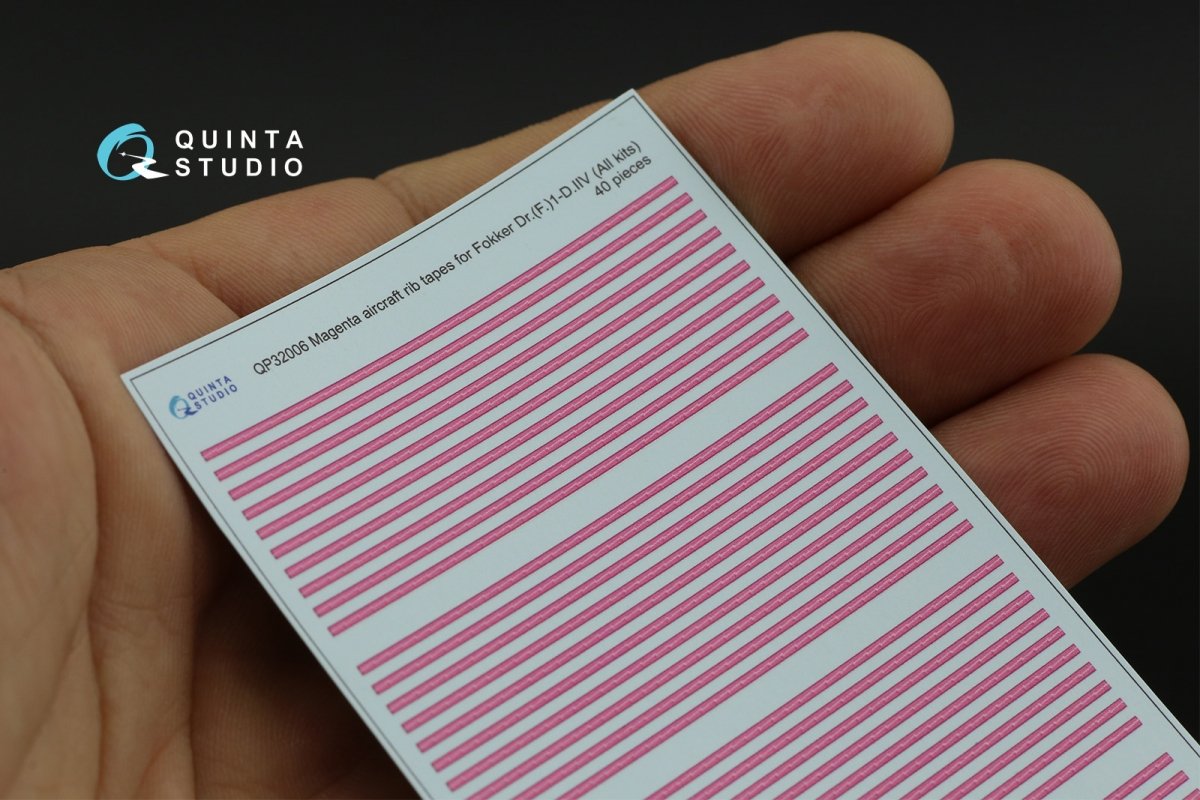 Quinta Studio QP32006 Magenta rib tapes Fokker Dr. (F.)I-D.VII (All kits) 1/32 – Bild 9