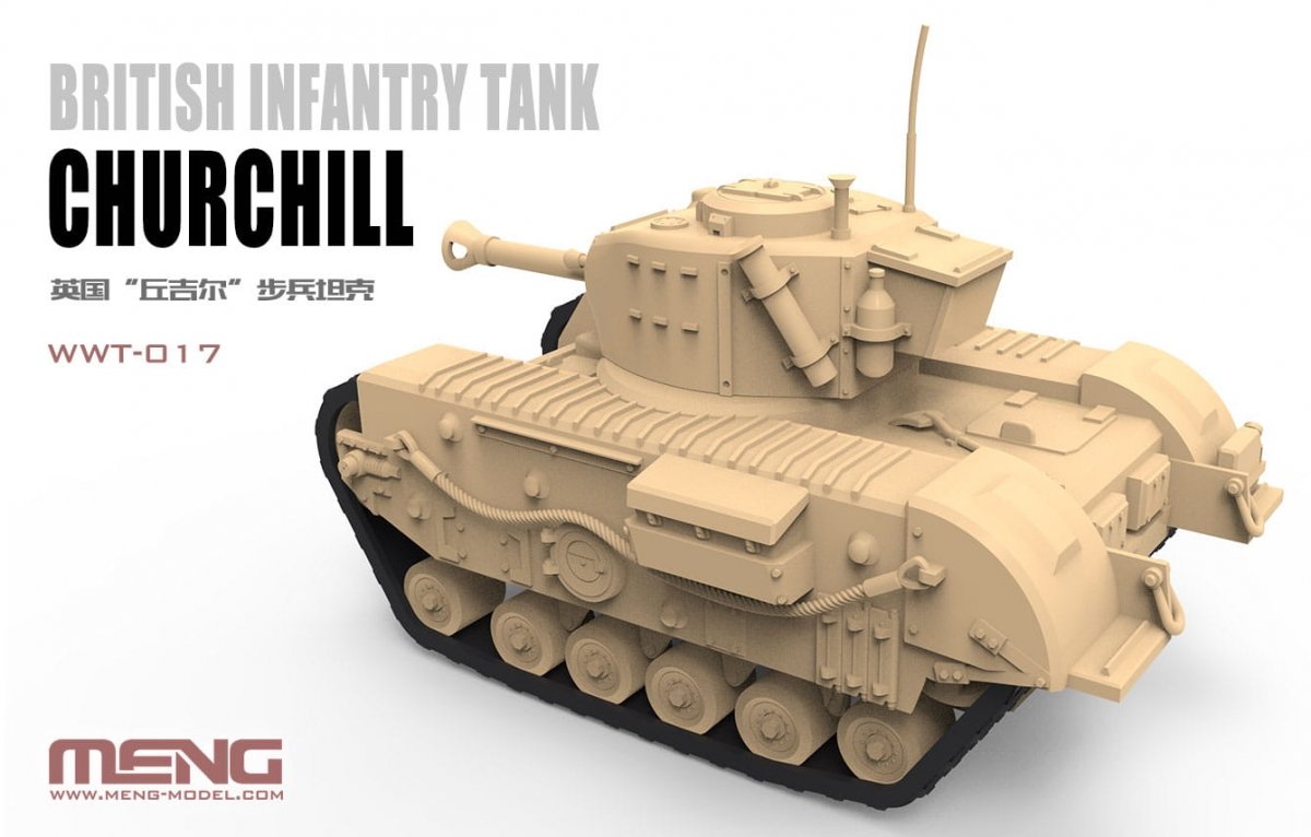 Meng Model WWT-017 World War Toons Churchill British Infantry Tank – Bild 3