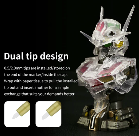 DSPIAE MKA-10 Super Metallic Color Marker Golden – zdjęcie 4
