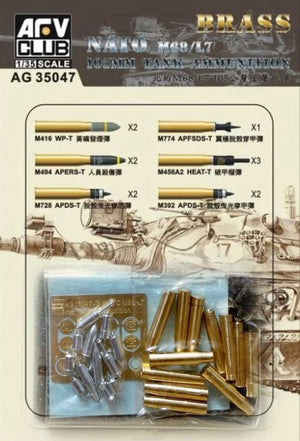 AFV Club AG35047 NATO M68/L7 105mm TANK AMMUNITION 1/35