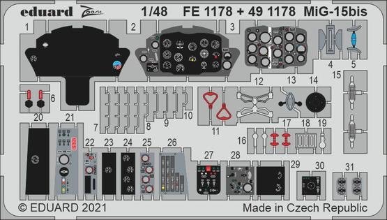 Eduard BIG49291 MiG-15bis BRONCO/HOBBY 2000 1/48 – immagine 4