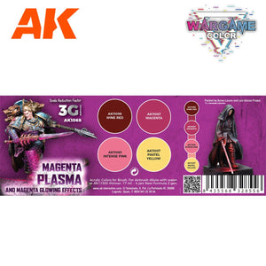 AK Interactive AK1068 WARGAME COLOR SET. MAGENTA PLASMA AND GLOWING EFFECTS. 4x17 ml – Bild 2