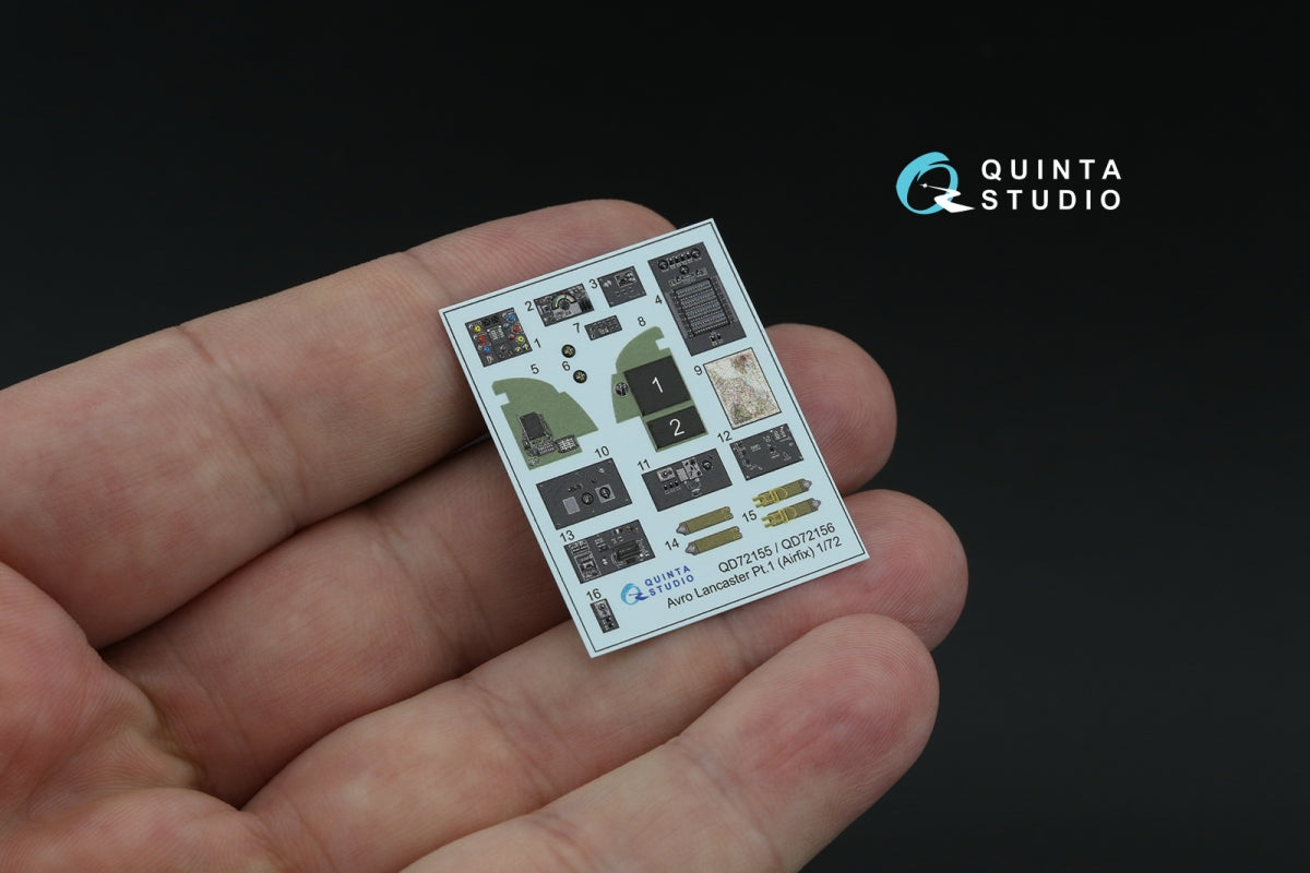 Quinta Studio QD72156 Avro Lancaster B.II 3D-Printed coloured Interior on decal paper (Airfix) 1/72 – imagen 3