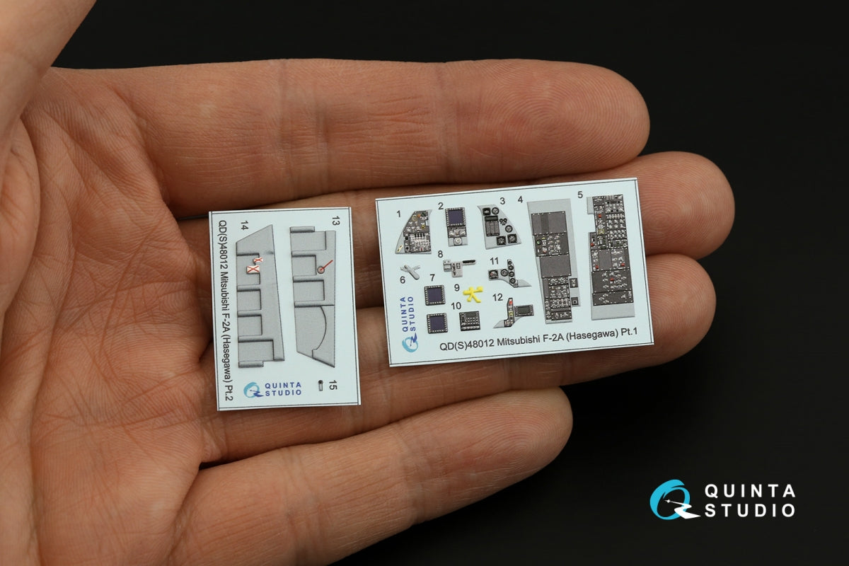 Quinta Studio QDS-48012 Mitsubishi F-2A 3D-Printed coloured Interior on decal paper (Hasegawa) (small version) 1/48 – Bild 3
