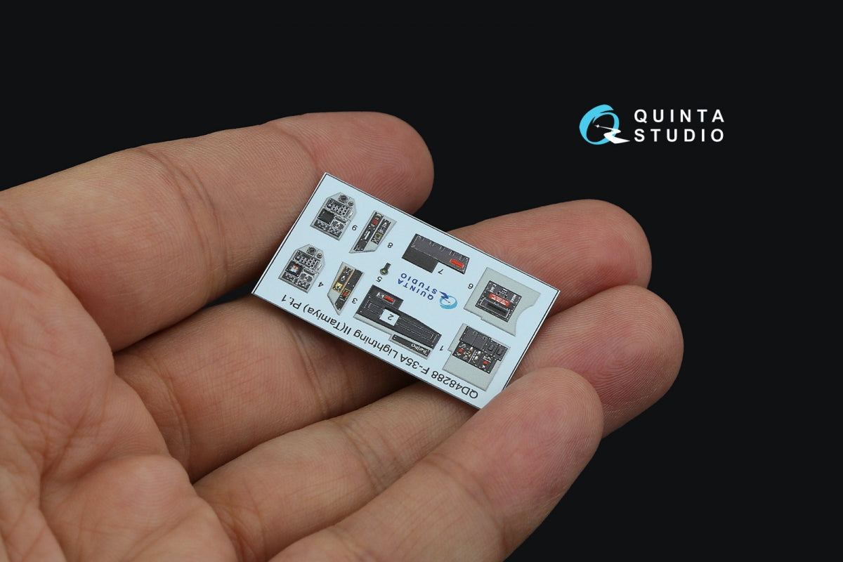 Intérieur imprimé en 3D et coloré sur papier décalcomanie Quinta Studio QD48288 F-35A (Tamiya) 1/48 – image 6