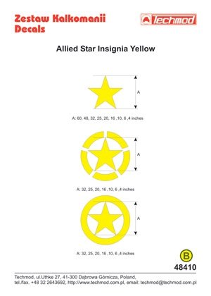 Techmod 48410 - Allied Star Insignia Yellow 1/48 – Bild 2