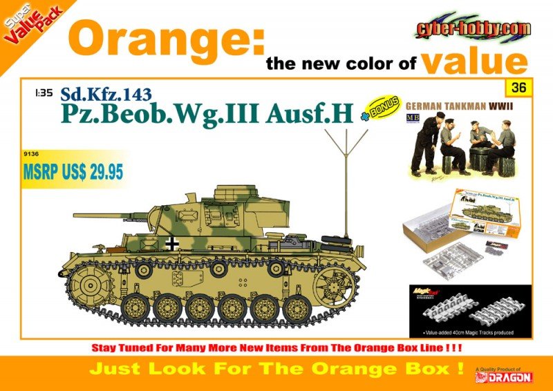 Cyber Hobby 9136 Pz.Beob.Wg.III Ausf.H 1/35
