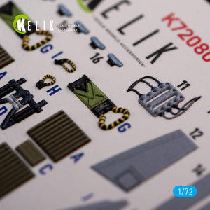 KELIK K72080 Grumman A-6A Knight Rider interior 3D decals for Fujimi kit 1/72 – Bild 2