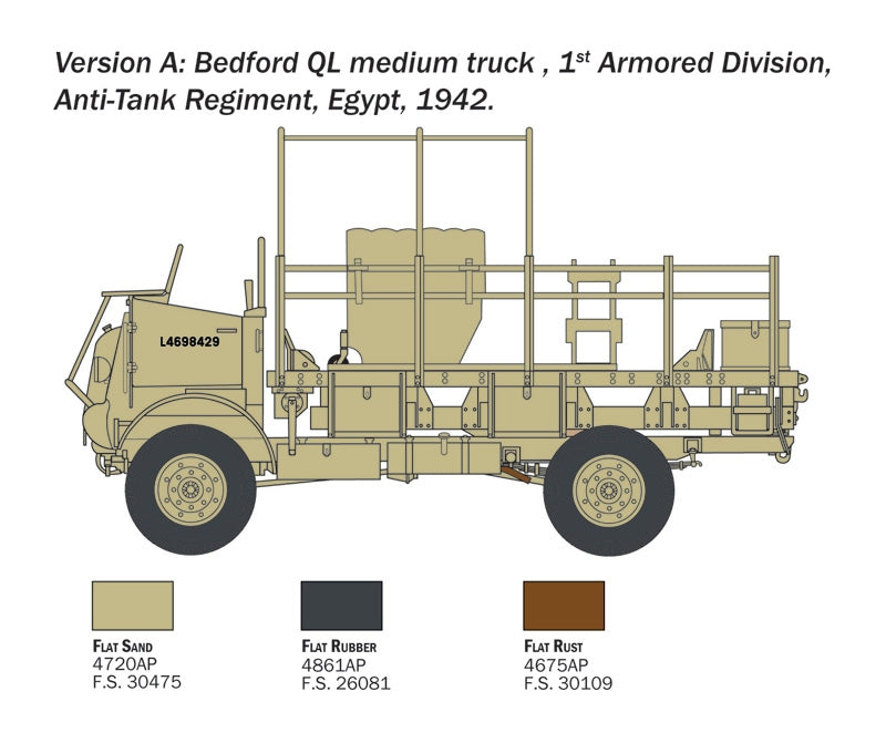Italeri 0241 Bedford QL Medium Truck 1/35 – immagine 5