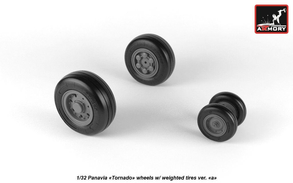 Armory Models AW32501a Panavia Tornado wheels, w/ tyres type “a” (DL) 1/32 – Bild 3