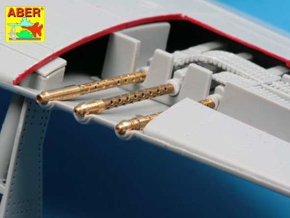 Aber A32108 Set of 6 turned US cal .50 (12,7mm) Browning M2 barrels for P-51 Mustang (1/32) – image 9