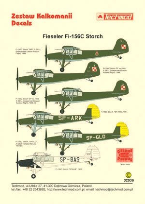 Techmod 32036 - Fieseler Fi 156C Storch 1/32 – Bild 2