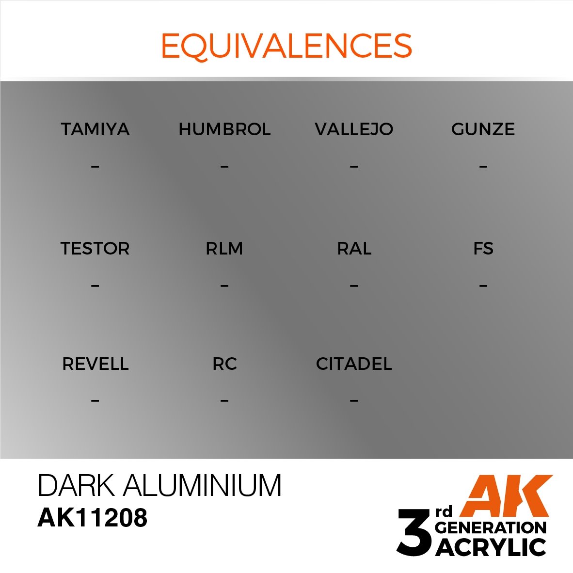 AK Interactive AK11208 DARK ALUMINIUM – METALLIC 17ml – immagine 3