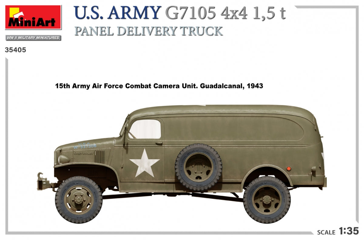 MiniArt 35405 U.S. ARMY G7105 4х4 1,5 t PANEL DELIVERY TRUCK 1/35 – immagine 4