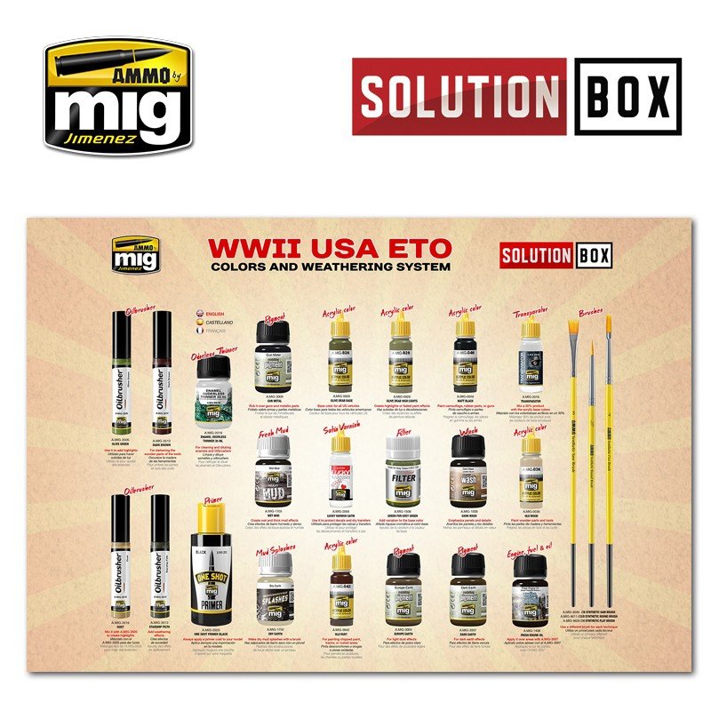 AMMO of Mig Jimenez 7700 WW II AMERICAN ETO SOLUTION BOX – Bild 5