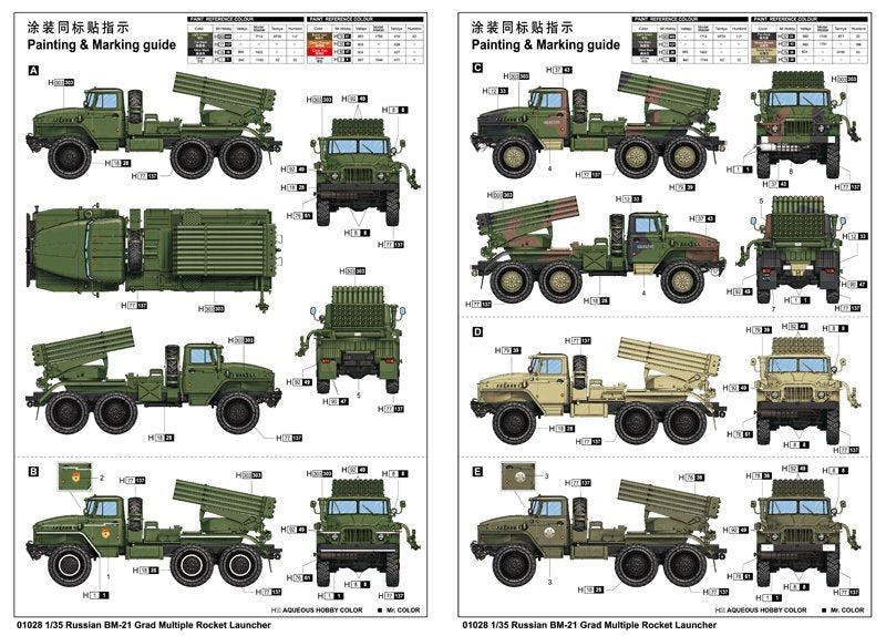 Trumpeter 01028 Russian BM-21 Grad Multiple Rocket Launcher 1/35 – image 3