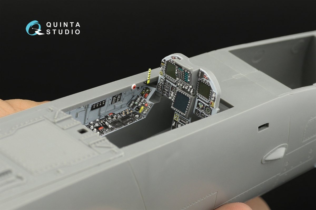 Quinta Studio QD32111 F/A-18A++ 3D-Printed &amp;amp; coloured Interior on decal paper (Academy) 1/32 – immagine 9