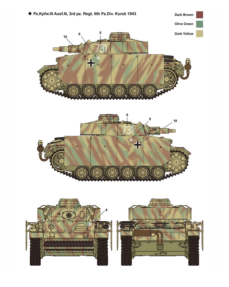 Academy 13567 German Panzer III Ausf. N "Afrika Korps" Medium Tank 1/35