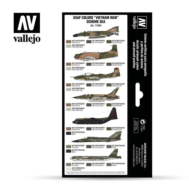 Vallejo 71204 Air War Color Series - USAF colors “Vietnam War” Scheme SEA (South East Asia) – zdjęcie 2