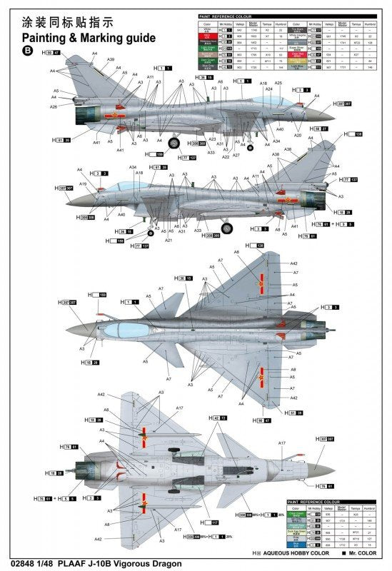 Trumpeter 02848 PLAAF J-10B Vigorous Dragon 1/48 – immagine 11