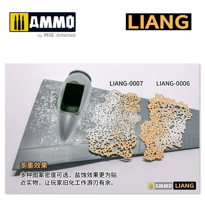 Liang 0007 Salt Weathering Effects Airbrush Stencils (Intensive) – immagine 5