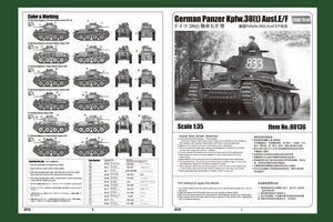 Hobby Boss 80136 German Panzer Kpfw.38(t) Ausf.E/F – imagen 2