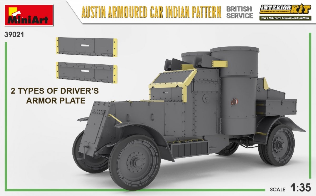 Miniart 39021 AUSTIN ARMOURED CAR INDIAN PATTERN. BRITISH SERVICE. INTERIOR KIT 1/35 – Bild 5
