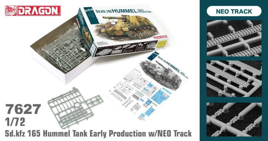 Dragon 7627 Sd.Kfz. 165 Hummel Tank Early Production w/NEO Track 1/72 – zdjęcie 2