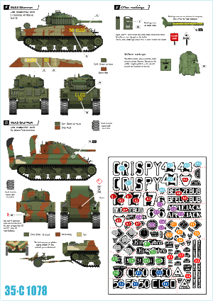 Star Decals 35-C1078 M4A3 Gun Tank and Flame Tank 1/35 – immagine 2